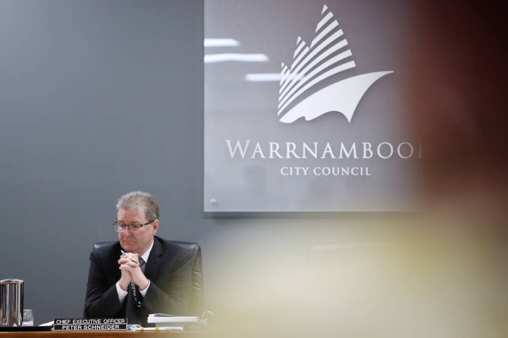 Warrnambool City Council's chief executive officer Peter Schneider has blocked a move by some councillors to release the results of a staff survey.