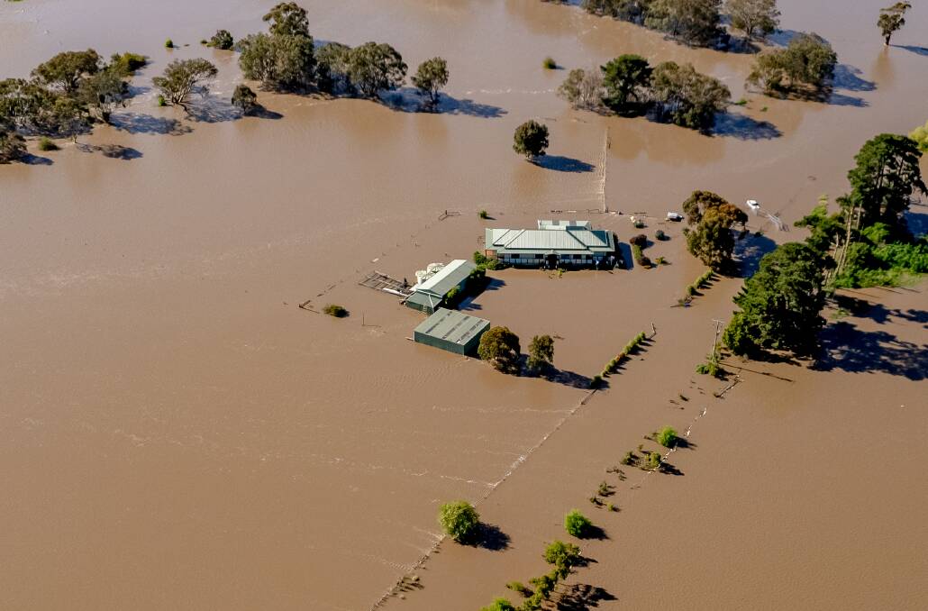 A Panmure couple were able to evacuate their home before it was surrounded by flood waters. Picture by Chris Doheny