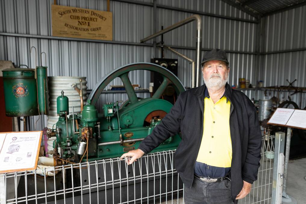Alan Rantall with one of the engines that will be on display this weekend. Picture by Anthony Brady