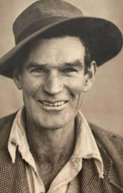 On the land: Reg Joseph, pictured in 1957, was among the 130 soldiers who settled in the area after the war. Picture: Marilyn Flack