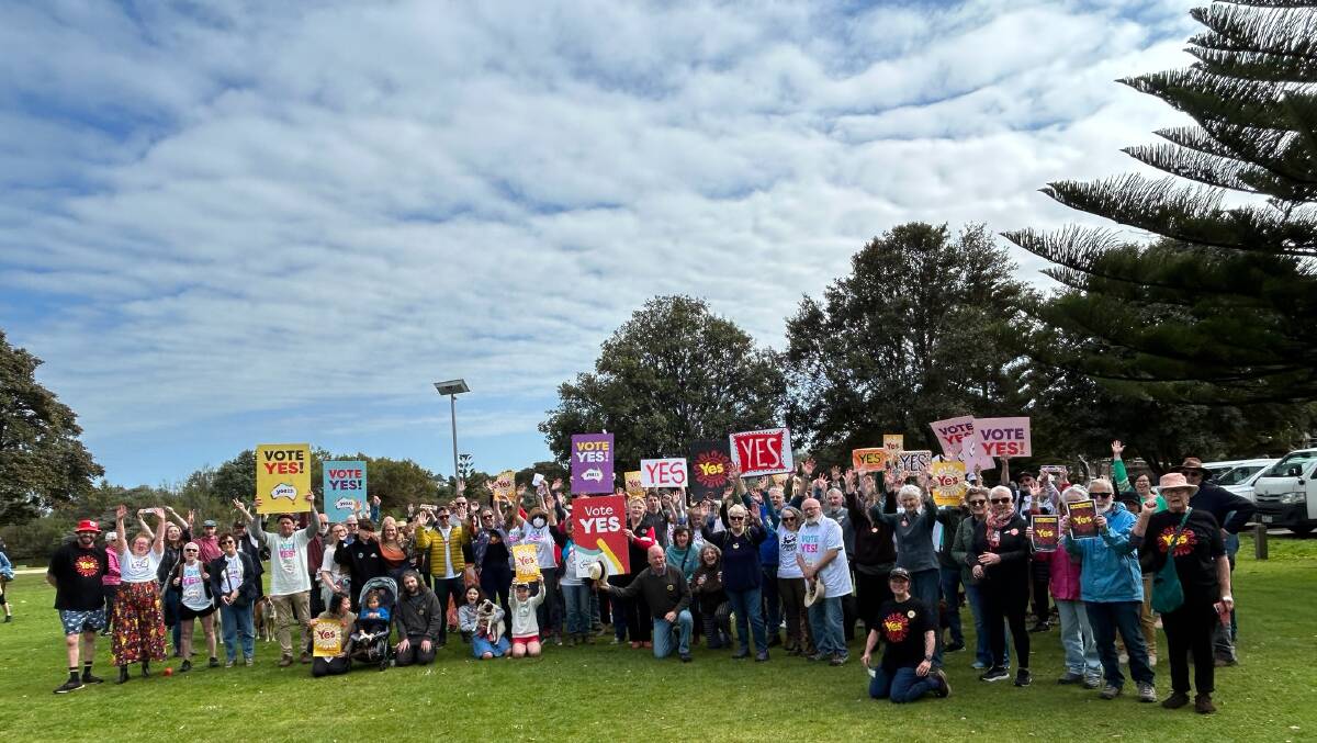 The march finished at Lake Pertobe in Warrnambool and attracted people from all across the region. Picture supplied