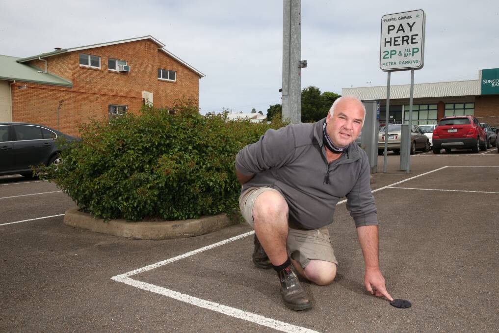 Smart idea: Warrnambool City Council candidate Steve Moore wants to see cheap sensor technology used to monitor free car parking in the CBD. Picture: Mark Witte
