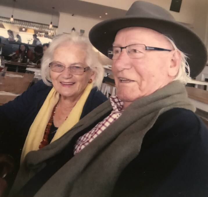 Memories: Lydia, pictured with husband Bill Sinclair, remembers growing up in Berlin as air raids regularly saw her family seeking shelter in a cellar each night. 