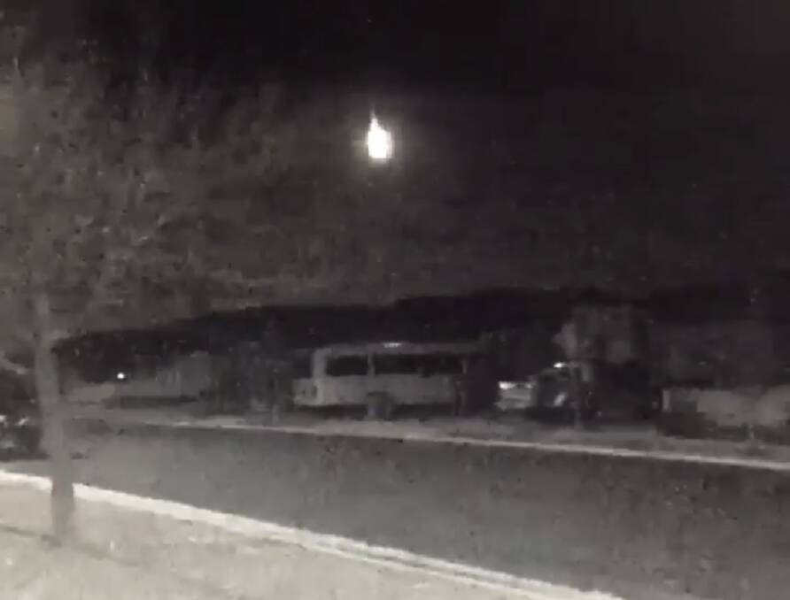 A security camera captured this meteor falling to earth south of Horsham. It could be seen from Hamilton and Portland.