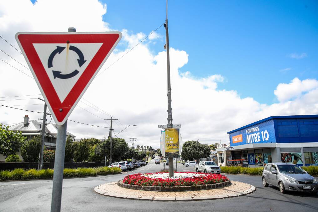 Upgrade: The roundabout at the corner of Lava and Kepler streets is next on council's list to get a makeover if its bid for funding is successful. Picture: Morgan Hancock 