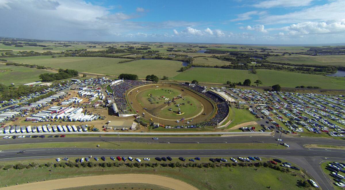 More than 100 campers stayed onsite at Premier Speedway for the classic this year. Picture by Aerial Vision Services.