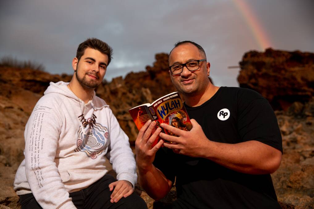 Big things: Jordan Gould and Richard Pritchard are set to release their first book Wylah: The Koorie Warrior. Picture: Chris Doheny