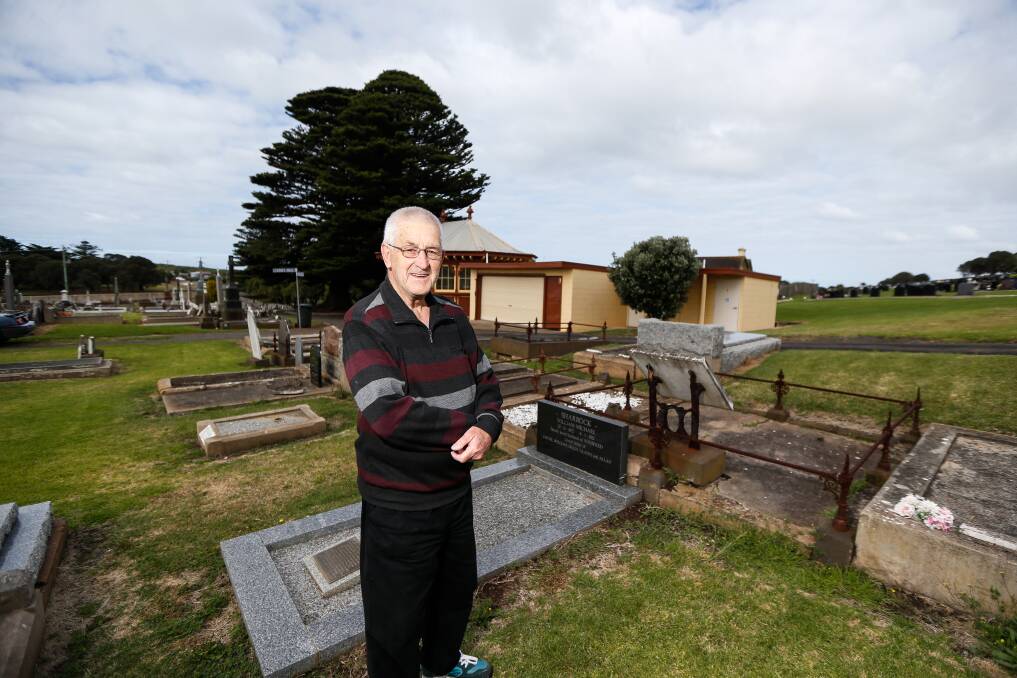 Not forgotten: Ray Welsford will conduct this year's cemetery walks retelling the tragic story of the sinking of the Nestor.