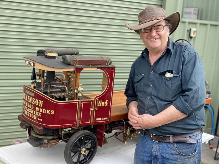 Labour of love: Neil Sanders crafted this steam wagon, finishing it off for his made who had passed away.