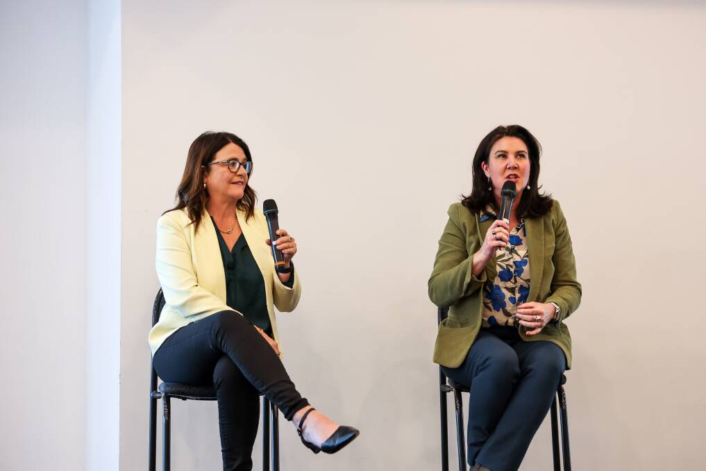 Child care, cost of living, small business and superannuation were along the topics discussed during a women's forum with MP Roma Britnell and Senator Jane Hume. Picture by Anthony Brady