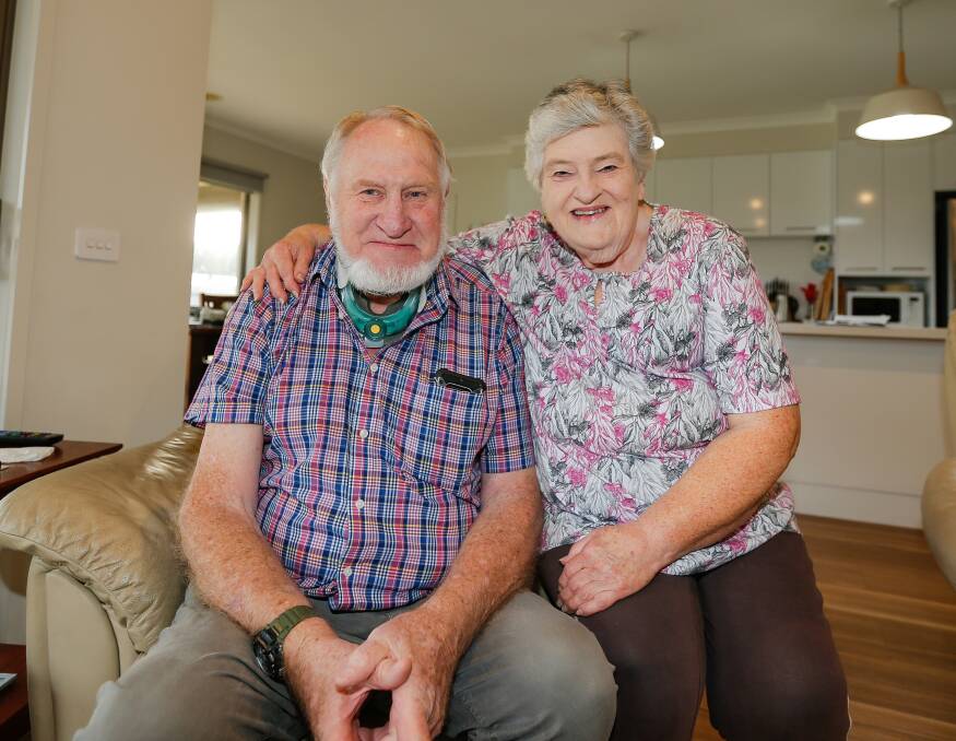 Lucky: Allan and Barbara Gellert say it's a miracle he is still alive after a heavy fall. Picture: Anthony Brady
