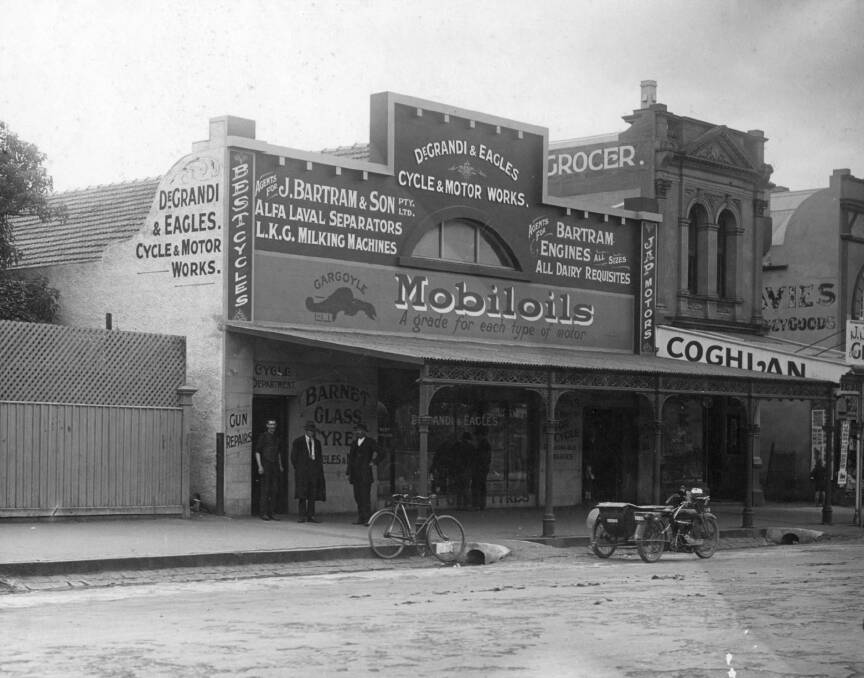The De Grandi and Eagles business at 200-202 Timor Street in about 1921 or 1922.