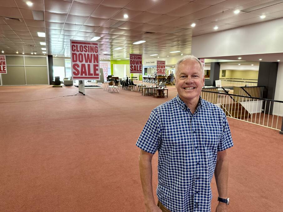 Geoff Swinton is looking forward to retirement as the long-time furniture store closes. Picture by Katrina Lovell 