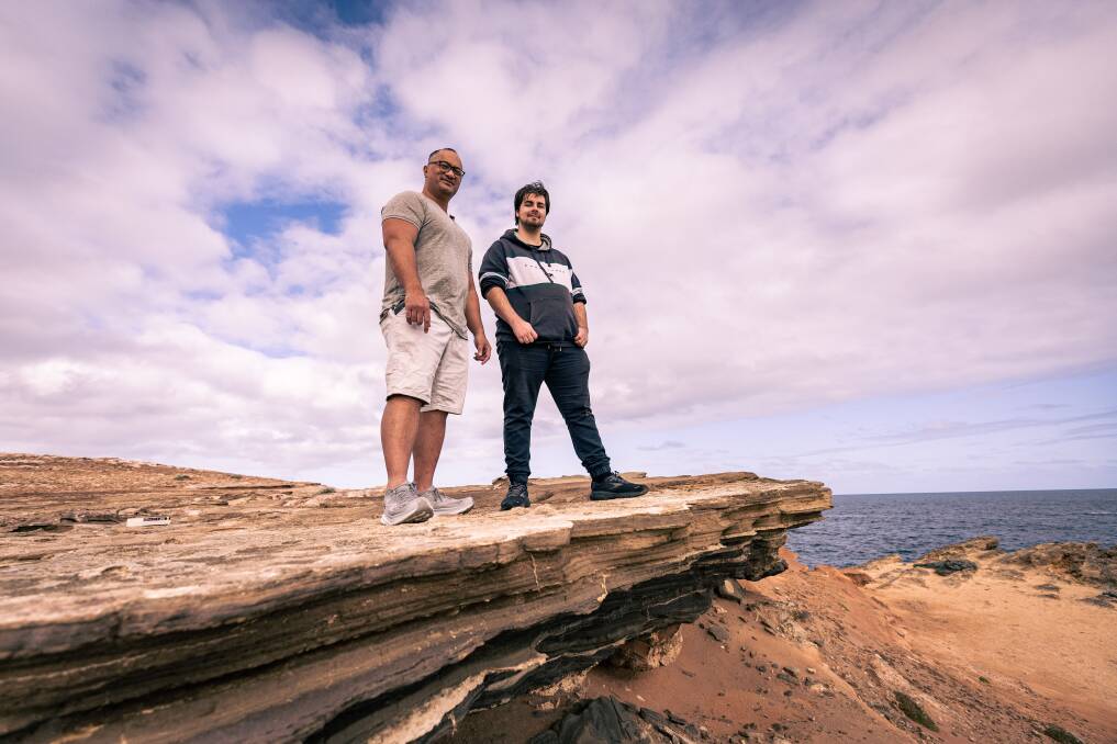 Warrnambool authors Richard Pritchard and Jordan Gould are gearing up for the release of their new book about the adventures of Wylah. Picture by Sean McKenna