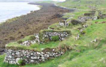 The stone walls of the Campbell's home on the Isle of Skye still stand.