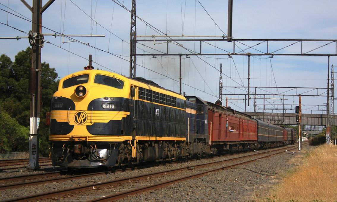Reboot: A 1960s diesel will pull the old red rattler carriages to Warrnambool on March 13.