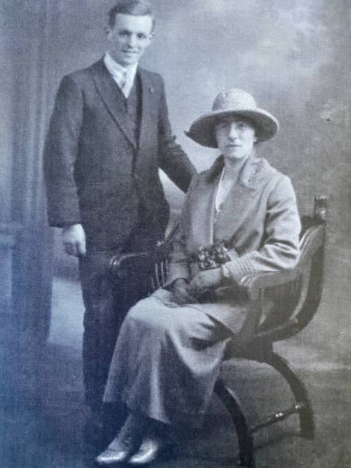 Happy couple: Alfred and Margery were married shortly before they arrived in Australia to start a new life on the land.