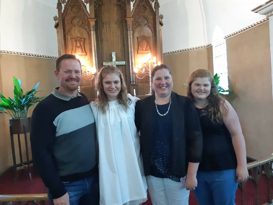 Tight-knit: Kiara Drendel, with dad Paul, sister Amelia and mum Linda, was a devoted Christian who went above and beyond to help others. 