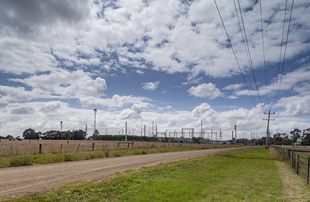 The site for the proposed battery storage facility next to one of the Terang electricity substation.