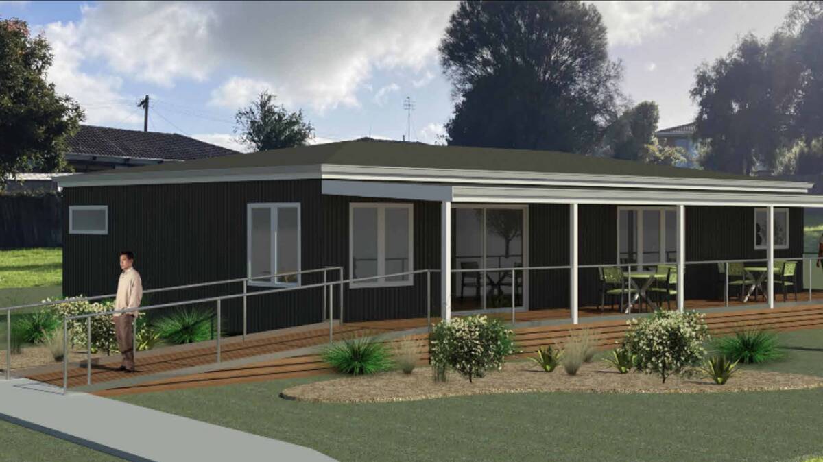 An artist's impression of a the proposed temporary neighbourhood house in the Pecton Avenue playground. Picture supplied