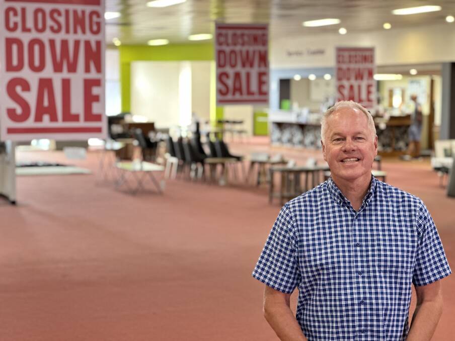 Geoff Swinton is looking forward to retirement as the long-time furniture store closes. Picture by Katrina Lovell 