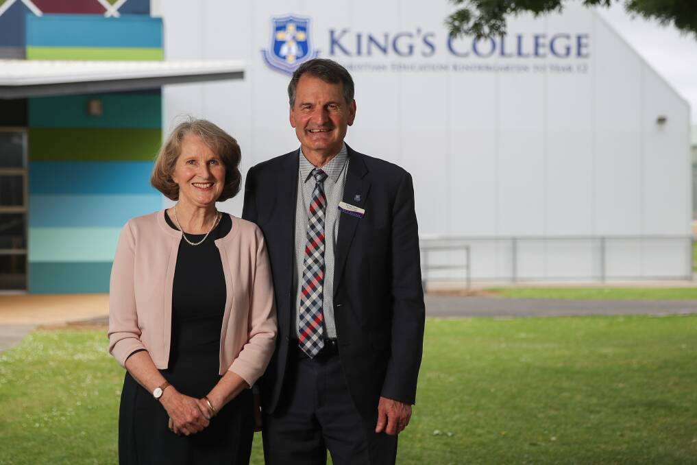 Calling time: Michael and Lyndell Tucker are retiring from teaching after long careers at King's College as well as Brauer College and West Warrnambool Primary School. Picture: Morgan Hancock