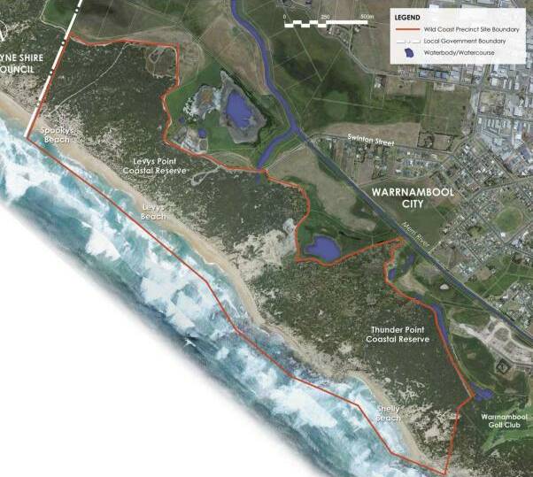 The area covered by the new Wild Coast master plan.