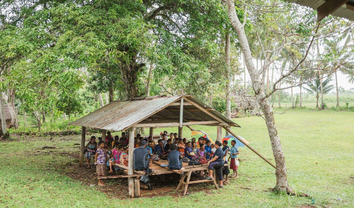 Medical professionals visit a village in remote PNG.