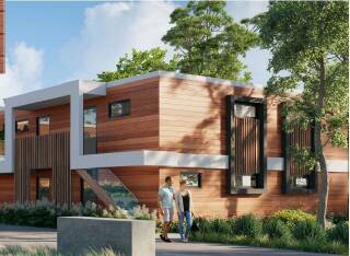 An external view of the proposed Gateway Apartments on the corner of Dales and Aberline roads.