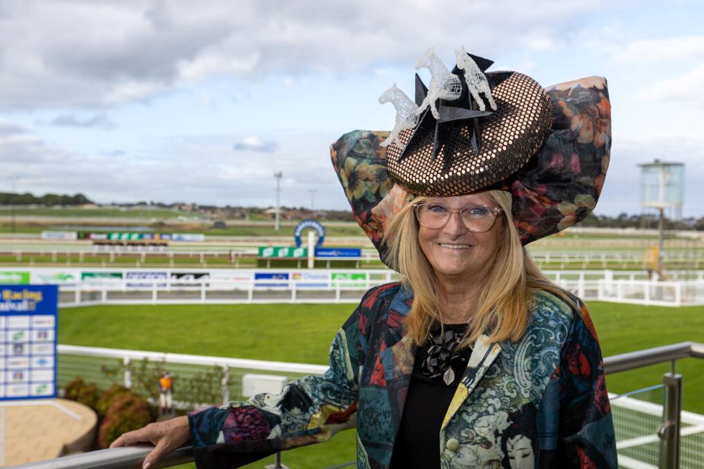 Kerry Hayes donated some of her eye-catching hats to a fashion parade fund-raiser at the weekend. Picture Eddie Guerrero