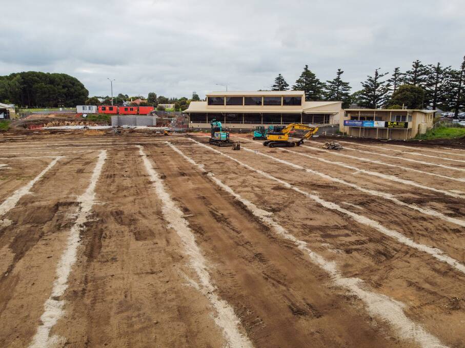Under construction: The $11 million makeover of the Reid Oval is on track. Picture: Morgan Hancock 