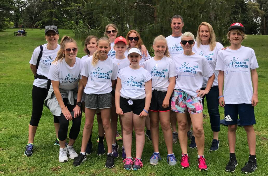 Team Daz: Members joined the No Stomach for Cancer walk in Melbourne.