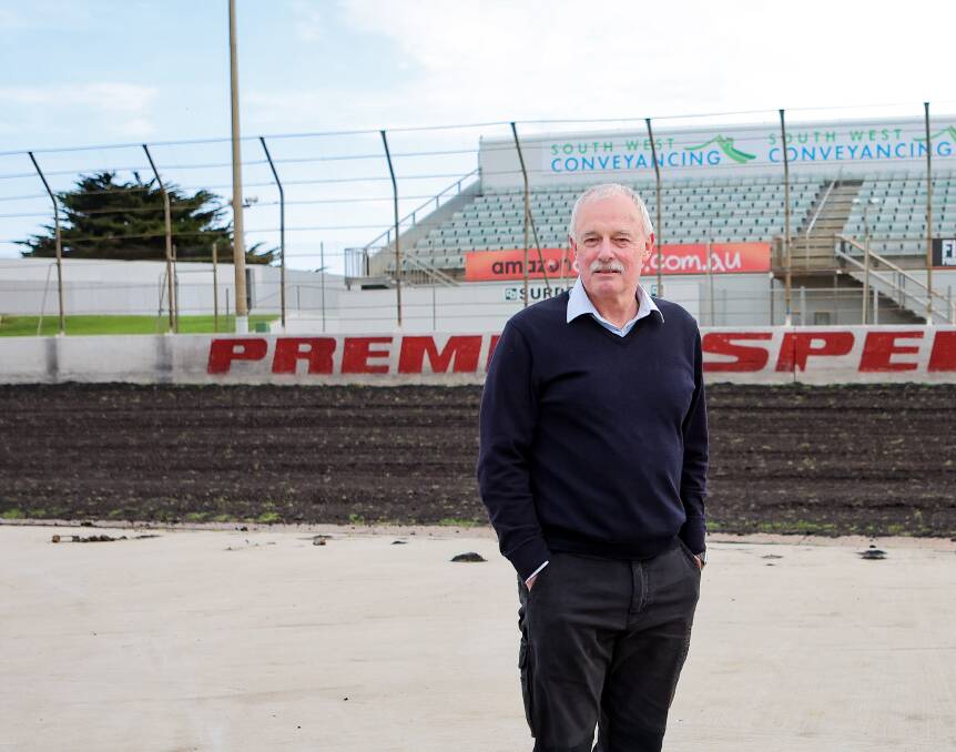 Premier Speedway president Richard Parkinson is hopeful Sydney's speedway track can be up and racing soon after a shock cancellation of the season opener. The Allansford track could see more teams head south this season. Picture by Anthony Brady