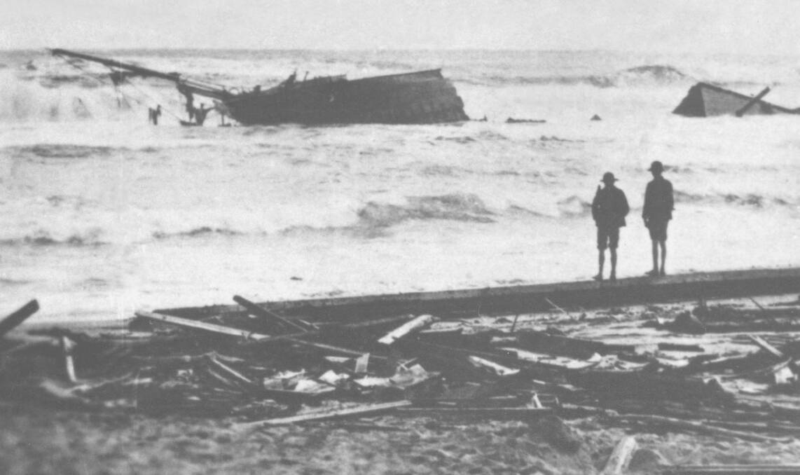 The wreck of the Edinburgh left debris all over the beach.
