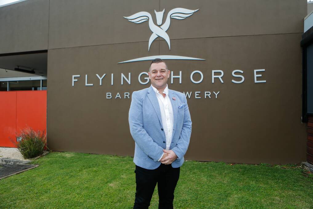 Mark McIllroy hopes to have a new alfresco outdoor area open in time for summer at the Flying Horse. Picture file