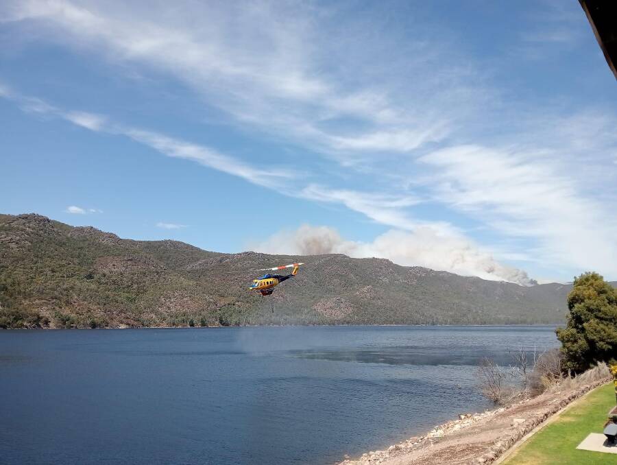 Firefighters are battling a blaze in the Grampians. Picture by Halls Gap CFA Brigade 