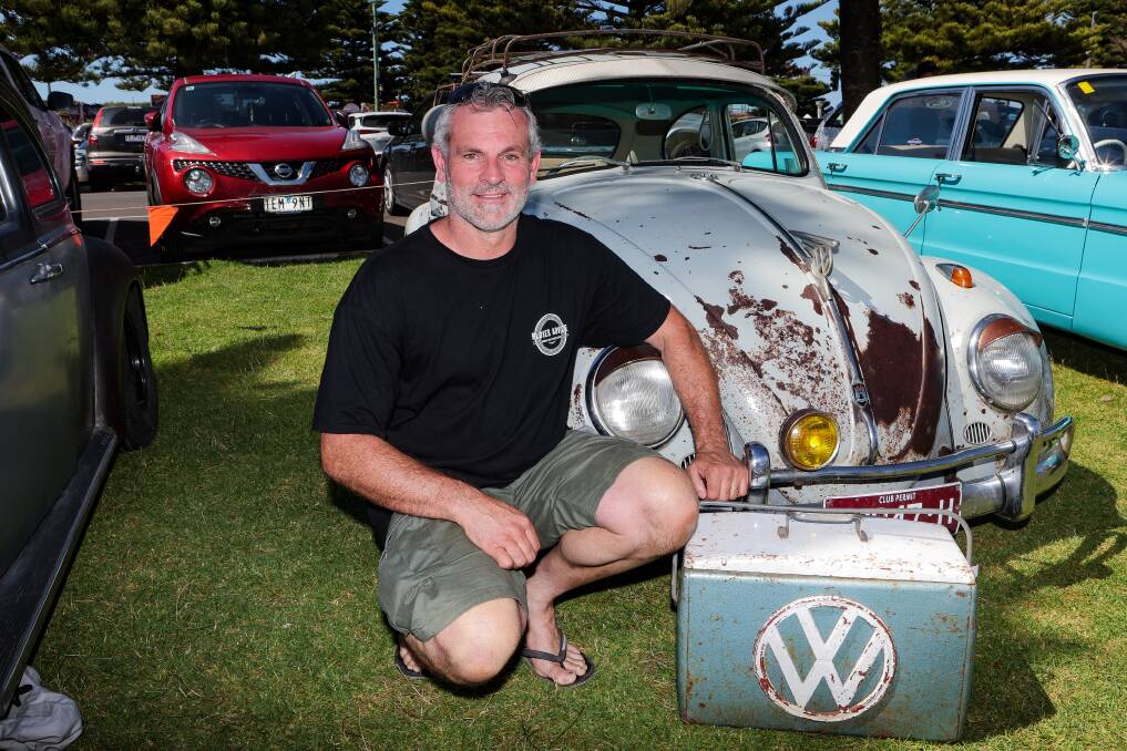 Allansford's Tony Read says he will leave his restored VW Beetle "as is". Picture by Anthony Brady 