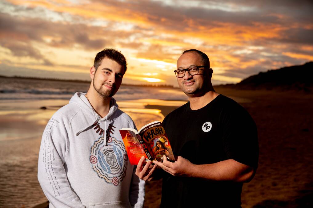 Big things: Jordan Gould and Richard Pritchard are set to release their first book Wylah: The Koorie Warrior. Picture: Chris Doheny 