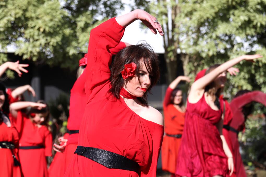 Graceful dancer: Dozens paid tribute to singer Kate Bush in Warrnambool on Saturday. Picture: Justine McCullugh-Beasy