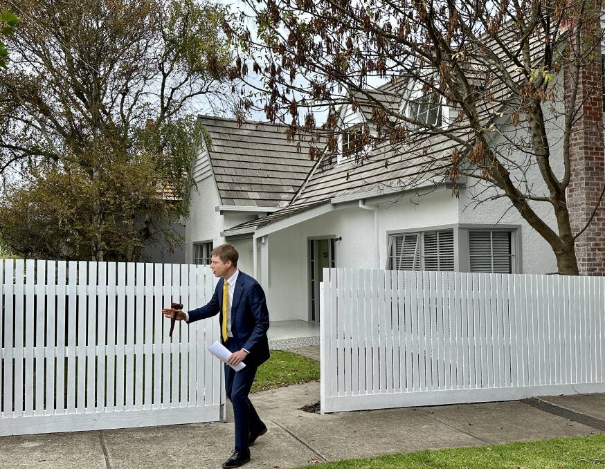 Ray White Real Estate's Fergus Torpy sold this Henna Street property on Saturday under the hammer.