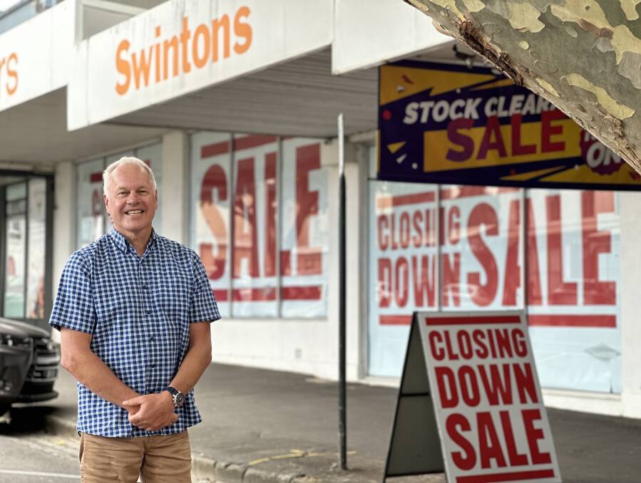 Geoff Swinton is looking forward to retirement as the long-time furniture store closes. Picture by Katrina Lovell