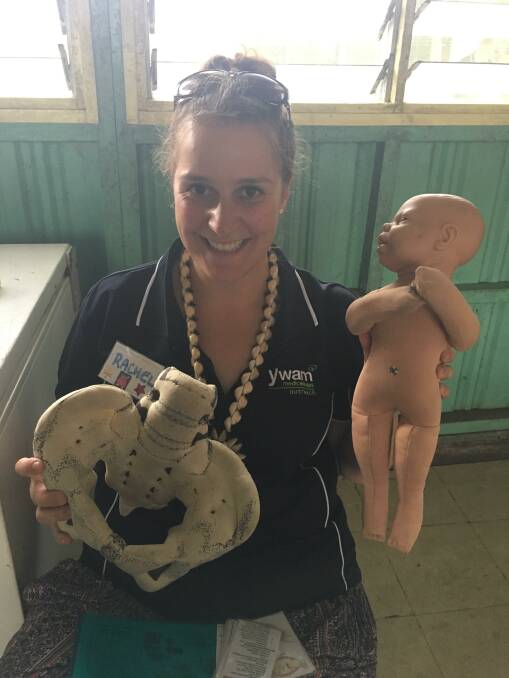 Rachel Bakker educates women about child birth and antenatal health in remote parts of PNG.