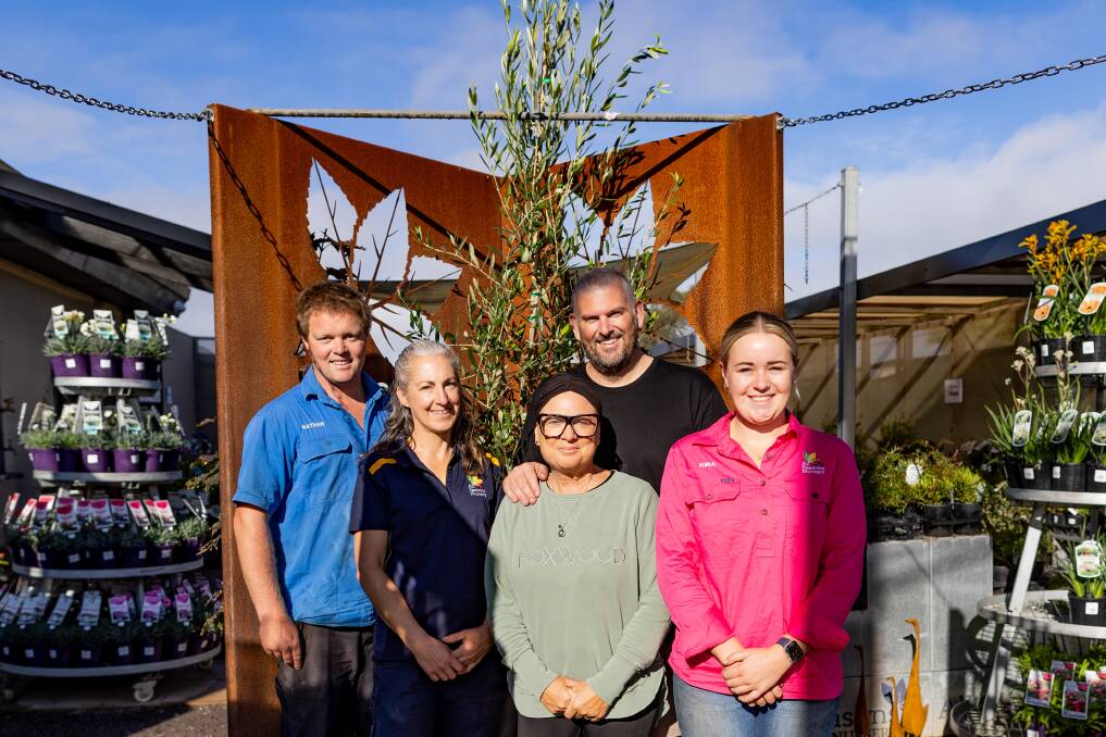 Kim and Corey Sordello have brought All Seasons Nursey and bringing in new stock this week with the help of staff Nathan Parsons, Mandy McLean and Kira Gordon. Picture by Anthony Brady 