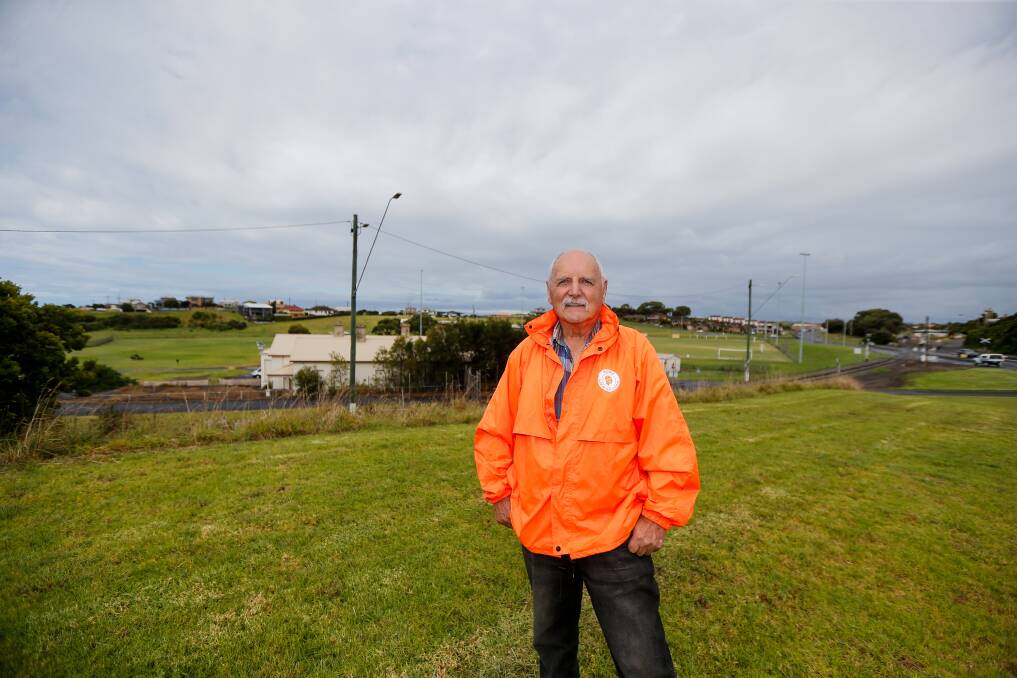 Big ideas: Coastguard and surf lifesaving volunteer Mike Vafiades says the foreshore was in need of a third access road for emergency vehicles. Picture: Anthony Brady