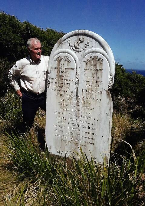 Alan McLean with the monument that has been inaccessible until now.