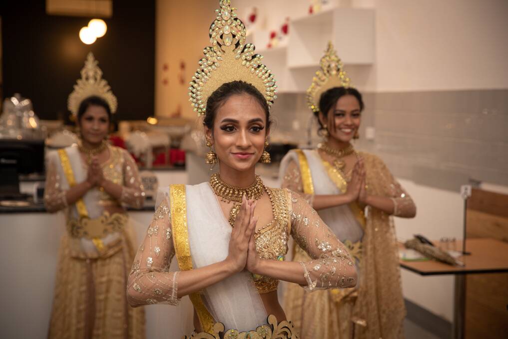 Sri Lankan dancers performed at the grand opening of a new cafe/restaurant in Liebig Street. Picture by Sean McKenna 