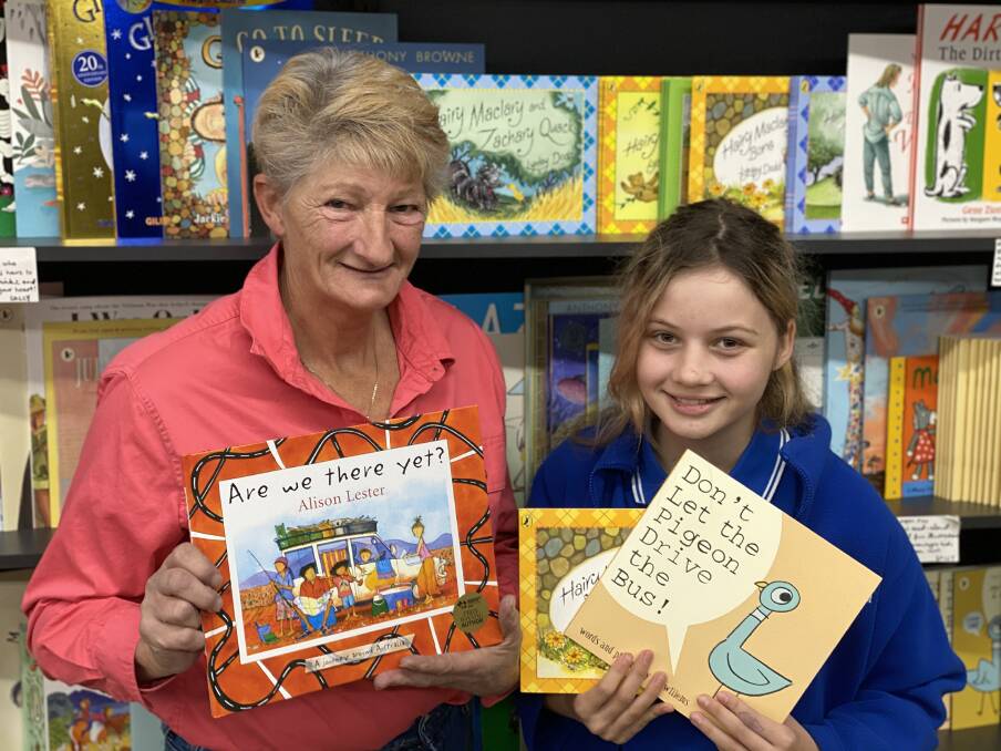 Outback adventure: Cathy Anderson with granddaughter Milly Tate, 12, is hoping to donate 100 books to schools in outback Australia during her Variety Club Bash trip. 