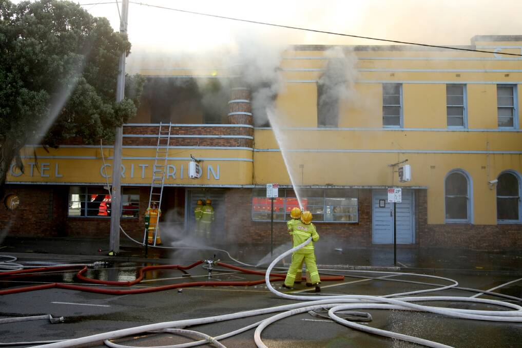 The former Criterion hotel in Kepler Street was destroyed by fire in 2010.