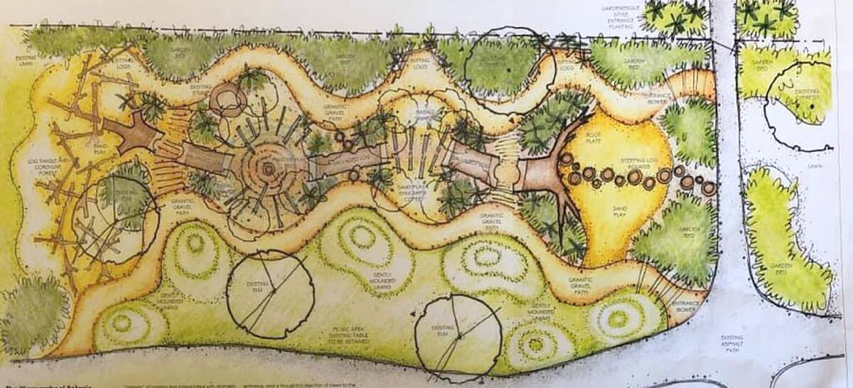 The plans for a nature-based play space at Warrnambool's Botanic Gardens.