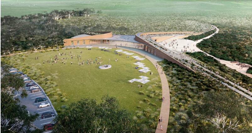 An artist's impression of what the new Twelve Apostles visitor centre could look like.